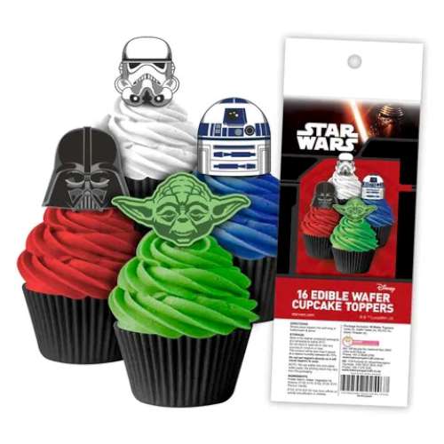 Edible Wafer Paper Cupcake Decorations - Star Wars - Click Image to Close